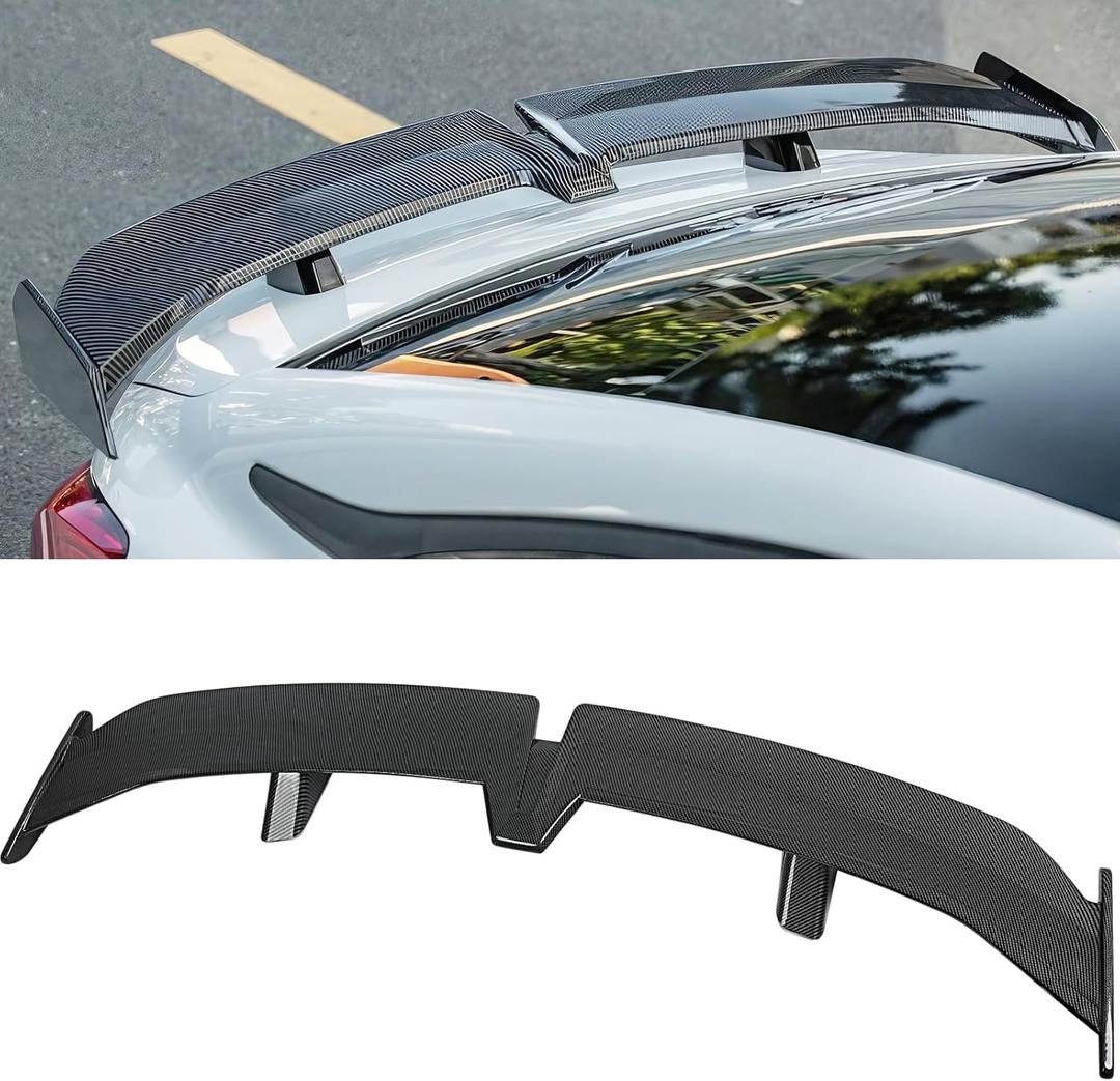 54 Inch Universal Rear Spoiler, PRO Style Car Rear Trunk Spoiler Wing Spoiler Compatible with Mazda Miata RX-7 Chevy Corvette C8 C7 Camaro Nissan Lexus Toyota Honda Civic Ford Mustang Scion