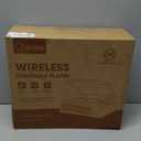 Record Player for Vinyl with 2 Build-in Speakers LP Vinyl Players Belt-Driven Vintage Turntables 3 Speed 3 Size, Wireless Bluetooth Playback, AUX-in,RCA Out, Headphone, Auto Stop Wood