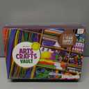 Dan&Darci Arts and Crafts Vault - Craft Supplies Kit in a Box - Birthday Gift for Kids Ages 4 5 6 7 8 9 10 11 & 12 Year Old Girls & Boys - Crafting Set Kits - Gift Ideas for Kid Art Activity Gifts
