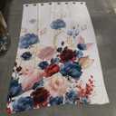 Fanfanwin Christmas Curtains 52" w x 84" l Black and Red Buffalo Christmas Tree Reindeer Window Curtain Farmhouse Xmas Window Drapes for Living Room Bathroom Home Decoration