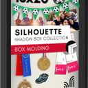 Americanflat 16x20 Shadow Box Frame with Polished Plexiglass - Silhouette Collection - Large Shadow Box Display Case for Tabletop and Wall Display - Black with Soft Felt Back