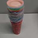 6pcs Christmas Color Changing Hot Cups with Lids, Plastic Reusable Hot Coffee Cups for Adults Kid Winter Christmas Holiday Birthday Party Cups Tumblers, 16 Oz