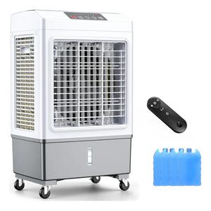 Large Windowless Portable Air Conditioner, 3 in 1 Evaporative Swamp Cooler with Remote, Hoseless Ventless Fan Ac Unit, 7H Timer, 8 Gal Water Tank, 4 Ice Box for Garage, Bedroom Home Outdoor