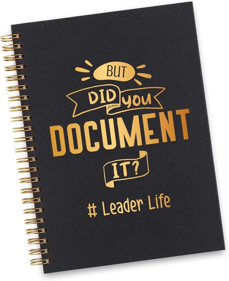 Leader Spiral Notebook, Leadership Gifts for Women, Funny Leader Gifts, Leader Life Gag Office Supplies Appreciation Thank You Gifts Spiral Notebooks WA18