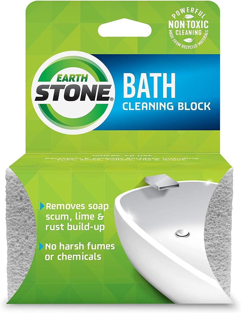 5 x EarthStone International Bathstone Environmentally Friendly Cleaning Block, Cream, Twin (111)