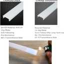 THMOOTHER 10-Pack 3.28FT LED Strip Channel Diffuser Fitted for Hue Plus ,Plus-Size Surface Mounted Tape Light Aluminum Spotless U Track Housing ,0.6'' Deep with Milky Cover .