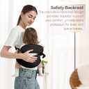 MISSWISDOM Toddler Sling Carrier, Toddler Carrier Sling, Baby Carriers Hip Carriers with Backrest, Lightweight Travel-Friendly Baby Slings Carriers, Black
