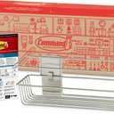 Command Shower Caddy Satin Nickel with Water Resistant Command Strips, Bathroom Organizer, Holds up to 6.5 lbs