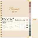 Large 2026-2027 Academic Planner, Weekly & Monthly Appointment Book from Jul. 2026 - Jun. 2027, Work & Life Daily Hourly Planner with Time Slots, Agenda Organizer for Home School, Beige, 8.5" x 11"