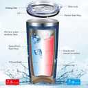 Sieral 24 Pieces Thank You for Being Awesome Tumbler, Thank You Supplies for Women Men 20oz Insulated Stainless Steel Travel Tumbler with Lid and Straw Appreciation Gift with Keychain (Multicolor)