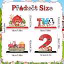 4Pcs Farm Animal 2nd Wooden Table Centerpieces Farm Barnyard Happy 2nd Birthday Table Sign Party Supplies for 2 Years Old Baby Shower Boys Girls Birthday Party Supplies Decor Photo Props Kids