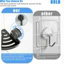 Corner Shower Caddy Suction Cup Shower Shelf Corner No Drilling Bathroom Shower Organizer Storage Rack Suction Cup Type with Towel Bar Hooks