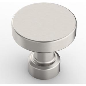Amerdeco 10 Pack Brushed Satin Nickel Kitchen Cabinet Knobs 1-1/6 Inch(30mm) Single Hole Cabinet Pulls Dresser Knobs Round Drawer Knobs and Pulls for Bathroom Cabinets