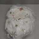 Mr. Pen- Christmas Tree Skirt 47.5 inches, White Faux Fur Christmas Tree Skirts with Silver Snowflakes