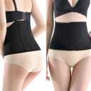 Abdominal Binder Post Surgery, Breathable Belly Band Postpartum Belly Wrap, C Section Belly Binder Abdominal Binder Hernia Belt for Women, Back Support Belt for Women (Black, XX-Large)