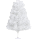 CCINEE 3Ft Artificial Christmas Tree, White Mini Tabletop Hinged Christmas Tree with Metal Stand 130 Branch Tips for Xmas Party Supplies Home Indoor Decoration