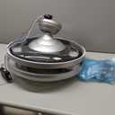 LEDIARY 42 Inch Retractable Ceiling Fan with Lights, Fandelier Ceiling Fan with 6 Speeds,3000K-6000K Adjustable,and DC Motor,Chandelier Ceiling Fans with Lights for Bedroom Living Room,Silver