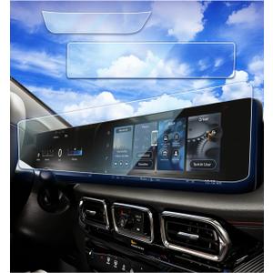 2pcs 2026 Nissan Sentra Screen Protector Anti-Glare is a Continuous for 2026 Sentra SV SR SL Nav.&AC Screen Protector Dual 12.3inch Accessories Tempered Glass Protective Film Matte