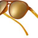 Jefoo Polarized Aviator Sunglasses for Women Men Retro Trendy Sports Sunglasses for Outdoor UV400 Protection