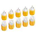 6-20P Replacement Plug and 6-20R Replacement Connector 5 Set, 20 Amp 250 Volt Extension Cord Ends, 2 Pole, 3 Wire Grounding, Industrial Grade, Heavy Duty, ETL Listed