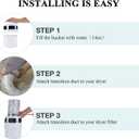 VIWINVELA 3 IN 1 Indoor Dryer Vent Kit Filter Bucket for Electric Dryers with 4-Inch by 5-Feet Double Layer Proflex Duct (White)
