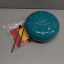 Rain Drum for Outside Garden, 8 Inches 11 Notes Steel Tongue Drum, Waterproof Meditation Rain Chime, Musical Instruments for Adult Gift with Bag, Music Book, Mallets (Lake Blue)