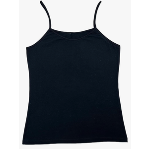 Women's Basic Vest, Spaghetti Strap, Breathable Cotton Elastic Vest Summer Cropped Cami Top, M