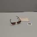 WearMe Pro - Modern Semi-Rimless Rectangular Polarized Trendy Sunglasses for Men and Women (Crystal Smoke Brown / Brown Lens)