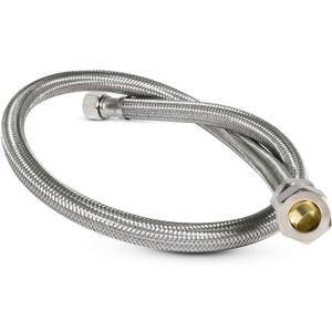 FlexCraft 27620, Delta Faucet Supply Line, Connects Faucet to Water Supply, Faucet Connector With 3/ 8 MIP x 3/ 8 In FIP, Braided Stainless Steel 20 In