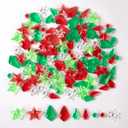 Acrylic Holiday Gems Crystals Gems for Table Scatter, Christmas Party Decoration Favor Vase Filler, 180 Pcs (Christmas Gems)
