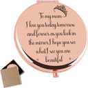 Mom Birthday Gifts from Daughter to My Mom Rose Gold Compact Mirror Mom from Daughter Son Birthday Gifts for Mom