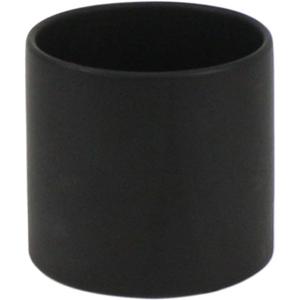 WGVI Matte Black Ceramic Cylinder Vase Width 6.5" Height 6", Flower Arrangements, Candle Holder, Terrarium Planter Pot, Storage Container Organizer, Pen Brush Holder, Table top Decor, 1 Piece