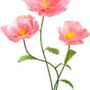 5.6 Ft Large Paper Artificial Flowers  Giant Flowers for Decoration Indoor/Outdoor Handcrafted Poppy Flowers for Garden, Wedding, Hotel, Office, Shop Window, Photography Props,Light Pink