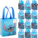 Lilo and Stitch Party Favor Bag Set  24 Pack of 8" Disney Goodie Bags for Kids Bulk Reusable Mini Totes | Stitch Birthday Supplies for Boys, Girls