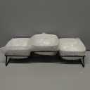 ZENFUN 10 oz Square Bowl Chip & Dip Serving Set, Pocelain Ramekin Bowls with Metal Rack Stand, White Small Serving Dishes, Condiment Serving Tray for Entertaining, Party, Buffets, Christmas