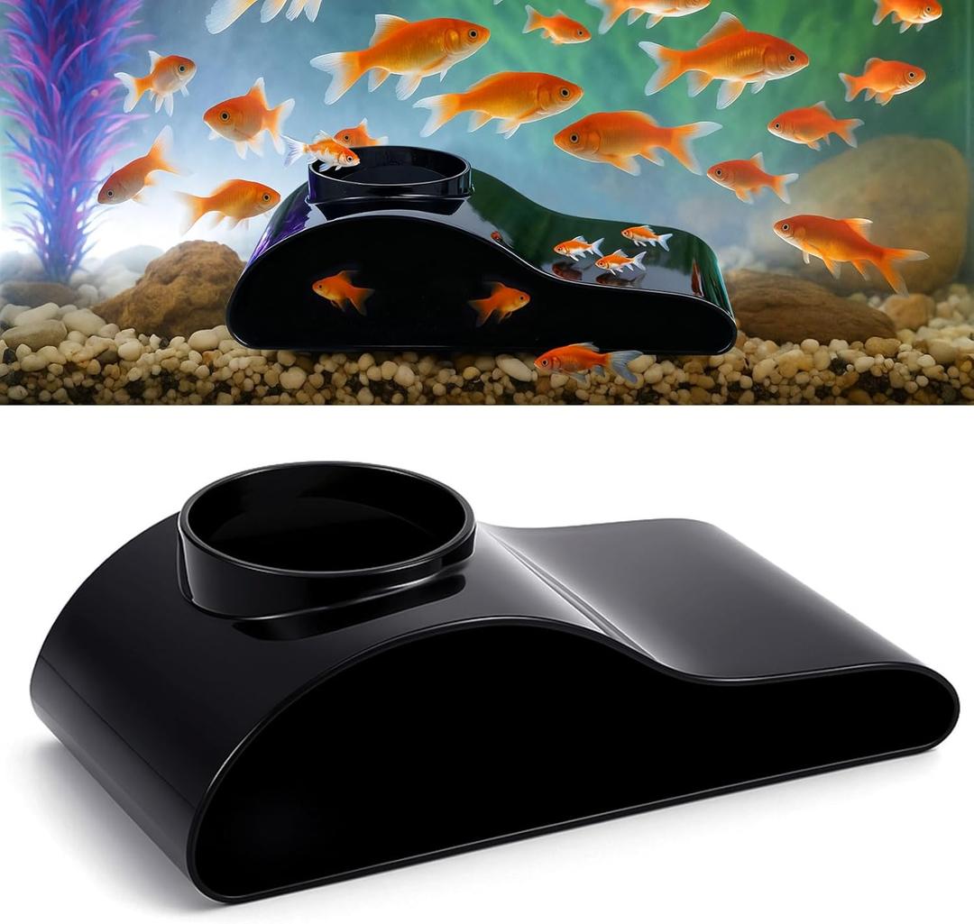 AceOrbit 1 Pcs Aquarium Underground Tunnel Cave with Natural Curve Hole, Fish Tank Decoration Hideout for Viewing Fish, Under Tunnel for Corydora Catfish, Kuhli Loach, Pleco and Shrimps