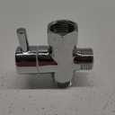 Metal T-adapter with Shut-off T Valve, 7/8 or 15/16 and G1/2 3-way Water Tee Connector,for Handheld Toilet Bidet Spray Bathroom,Chrome, DSF006