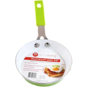 Good Living 3.5" Fast-Heating Aluminum Single-Egg Pan, Colors Vary, 1-Pack, Non-Stick Ceramic, Aluminum Frying Pan, Great For Pancakes, French Toast, Eggs, Omlets, And Much More