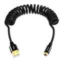 AGVEE 3ft Coiled USB-A to Mini USB Cable, [USB-IF Certified] Charger Charging Data Sync Cord for TI-84, Garmin GPS, Go-Pro Hero 4 3 2 HD, PS3 Controller, Canon Nikon Camera, Blue Yeti, Black