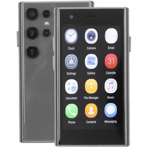 Diyeeni S23 Pro Mini Smartphone 3.0 Inch 3D Glass, 2GB 16GB ROM, 2MP Rear Camera, 3G Pocket Cell Phone for 8.1, Dual Cameras, Backup Phone (Black)
