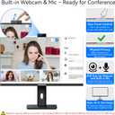 27 Inch 4K Monitor with Webcam - 160Hz UHD 3840x2160 IPS Vertical Gaming Monitor with Pop-Up 3MP Webcam, Speakers & Microphone, HDMI/DP/USB-C, VESA, for Gaming Design Home Office