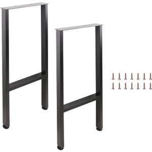 Counter Height Table Legs 36 inch, Bar Height Table Legs, Heavy Duty Metal Legs for Table, Home DIY Furniture Legs, Set of 2 (H Shape)