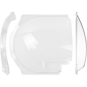 Clear Plexiglass 4812-01 RV Screen Door Bubble Style Slider & 4810-00 Stopper & 4814-00 Holder Complete Replacement Kit, Compatible with Dexter Right Hand Screen Door Bubble Style, Clear
