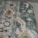 Deerly Green Vintage Area Rug 5x7 Boho Washable Large Living Room Bedroom Rugs Non Slip Low Pile 5x7 Rug for Kitchen Entryway Bedroom Dining Room Office, Green/Multi