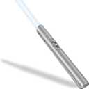 Lightsaber Rechargeable 7 RGB Color Metal Hilt Dueling LED 38inch Light Saber for Adults Cosplay Accessories with Sound Mode (Silver)