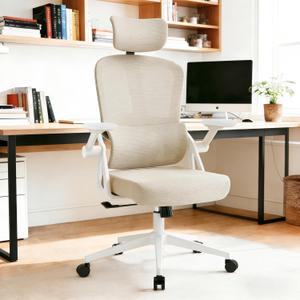 Ergonomic Office Chair, 350 LBS High Back Mesh Desk Chair with Adjustable Headrest, Adaptive Lumbar Support, Comfortable Computer Chair for Home Office, Work, Study