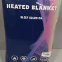 Heated Wearable Electric Blanket with Sleeves & Foot Pocket, Stripe Fleece Sherpa, 6 Heat Levels 12H Timer Setting, Over-Heat Protection, Machine Washable, 52x72 Inches Gray for Office/Home/Gift (Long)