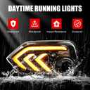LED Fog Lights White Daytime Running Lights (DRL) Amber Turn Signal Lights Compatible with 2017-2021 10th Gen Honda Civic Hatchback