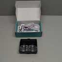 Magnifying Glass with Lights, Headband Hands Free Magnifying Glasses for Close Work, Flip-up Magnifier with 3 Color Temperature, 1.5X to 5.0X Lenses for Jewelry Crafts Soldering Repair (White)