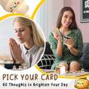 Gejoy 60 Pcs Emotional Comfort Potato Affirmation Card Jar with 5 Mini Potato Figurines Positive Motivational Birthday Gifts Farewell Leaving Gift for Coworkers Colleague Staff Women Men